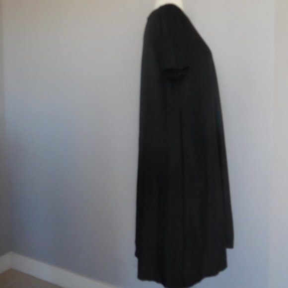 COS Shimmer High Low Raw Edge Jersey‎ Black Casual Cocktail Dress - Picture 11 of 13